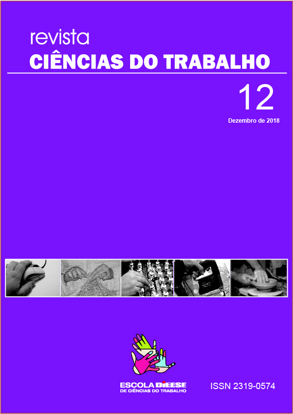 					Visualizar n. 12 (2018): Revista Ciências do Trabalho - 12
				