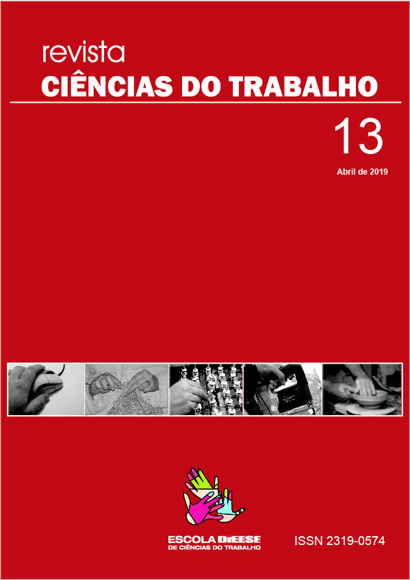 					Visualizar n. 13 (2019): Revista Ciências do Trabalho - 13
				