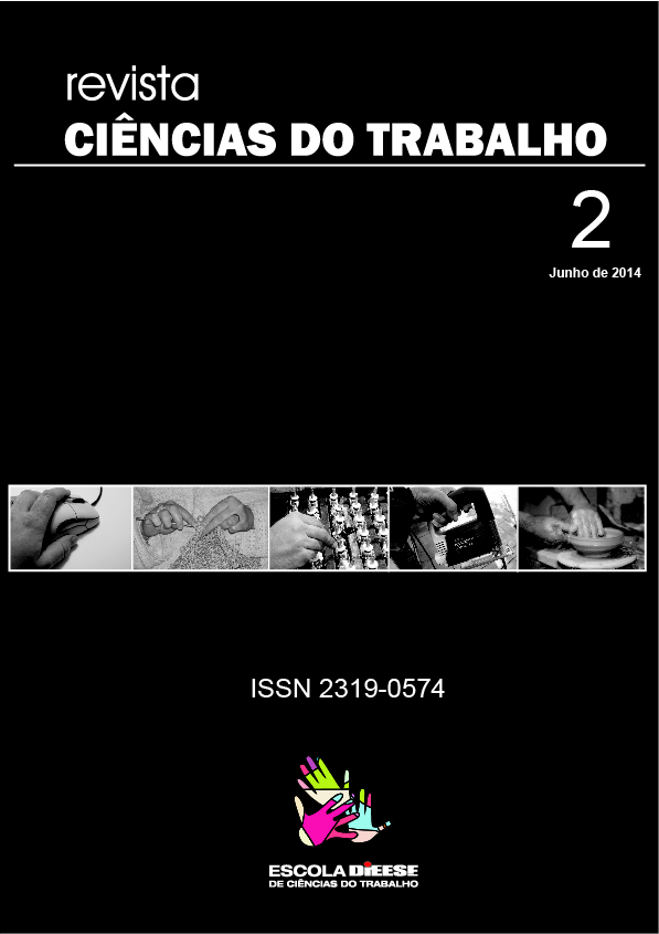 					Visualizar n. 2 (2014): Revista Ciências do Trabalho - 2
				